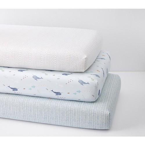 Narwhal Organic Crib Sheet Bundle - Set of 3 | Pottery Barn Kids