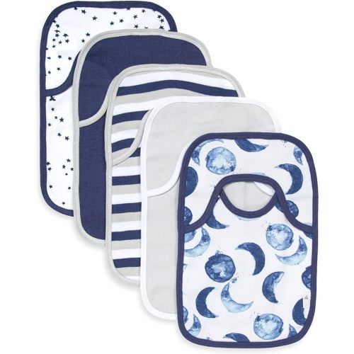 Burt's Bees Baby Infant Pull On Bibs, 100% Organic Cotton Lap Shoulder Style Drool Cloths, Newborn Essentials