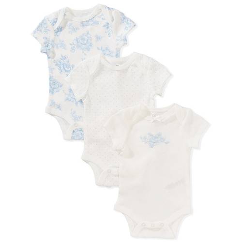 Little Me Baby Girls Newborn-9 Months Short-Sleeve Bodysuit 3-Pack