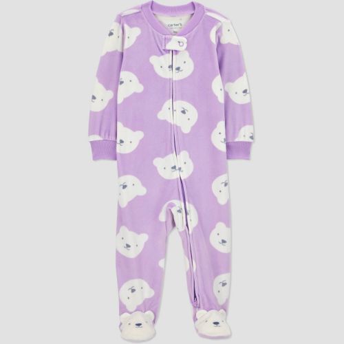 Carter's Just One You® Baby Girls' Bears Sleep N' Play - White/Purple