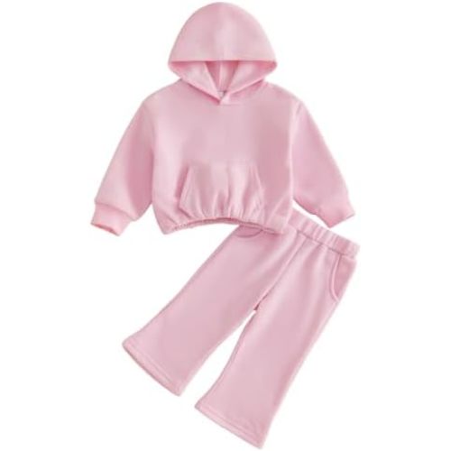 Socutebabe Toddler Baby Girl Fall Winter Outfits Warm Hoodies Sweatshirt And Pants Set