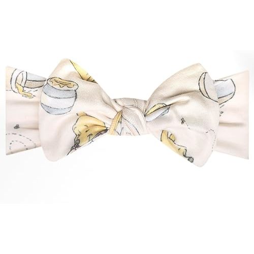 Copper Pearl Baby Stretchy Soft Knit Headband Bow Hunny