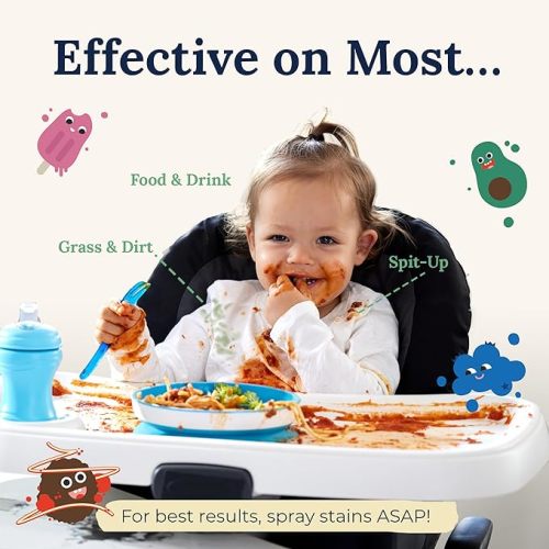 Miss Mouth's Messy Eater Stain Treater Spray - 16oz Stain Remover - Newborn & Baby Essentials - No Dry Cleaning Food, Grease, Coffee Off Laundry, Underwear, Fabric - 16oz Spray