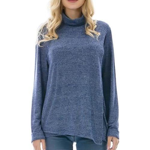 Bearsland Women's Maternity Nursing Tops Long Sleeve Breastfeeding Shirts
