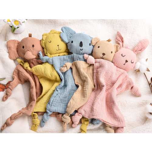 Personalized Animal Lovey| Organic Baby Lovey | Baby Blanket | Baby Shower Gift | Small Security Blanket | Embroidered Newborn Baby Gift