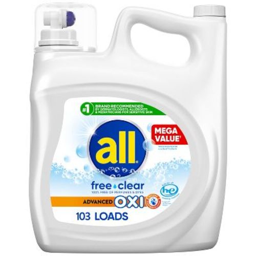 All Advanced Oxi Free Clear Liquid Laundry Detergent - 141 Fl Oz