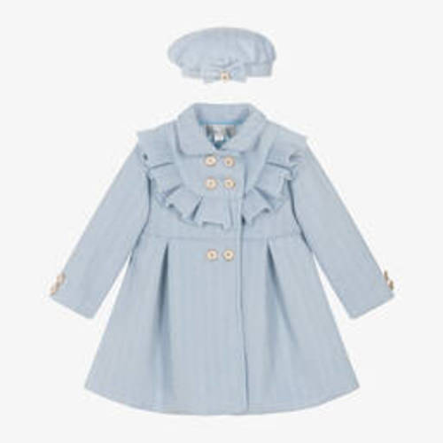 Beau KiD - Girls Blue Felted Coat & Hat Set | Childrensalon