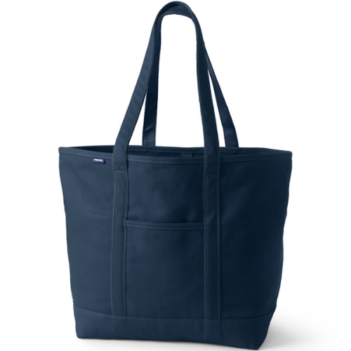Medium Solid Color 5 Pocket Open Top Canvas Tote Bag | Lands' End