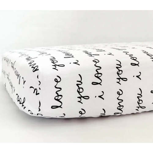"I Love You" Mini Crib Fitted Sheet