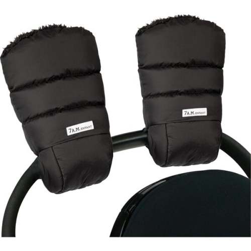 Warmmuffs, Black Plush - 7AM Enfant | Maisonette