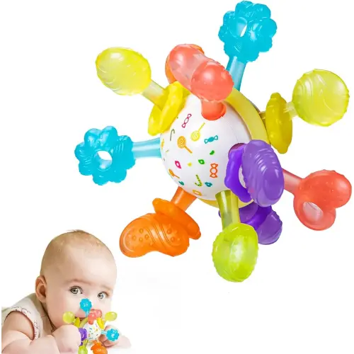 TOHIBEE Baby Montessori Sensory Toys for 0-6 6-12 Months, Baby Teether Teething Toys for Babies 0 3 6 9 12 18 Months, Newborn Infant Learning Developmental Toys Gifts for 1 2 Year Old Boys Girls