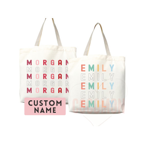 Personalized Name Bag Custom Name Tote Bag Custom Tote Shopper Women Bag Customized Name Gift For Her Personalized Gift For Her Reusable Bag