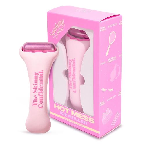 The Skinny Confidential HOT Mess Ice Roller for Face - Facial Roller Skincare Tools Contour, Tighten & De-Puff Skin - Self Care Beauty Gift for Women & Men for Clear, Radiant & Smoother-Looking Skin