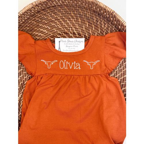 Girls Longhorn Monogram Dress