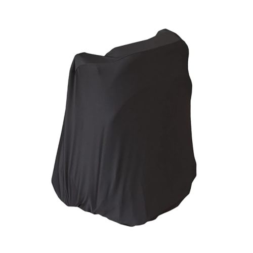 DYNWAVE Baby Stroller Dust Cover Elastic Washable Stroller Storage Bag Infant Pram Protective Cover Drawstring Closure for Pushchair, Black, L