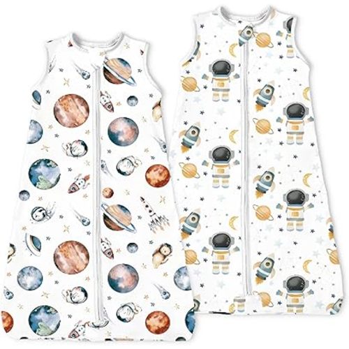 Sleep Sack 0-6-12-18-24 Months, Premium Breathable Wearable Blanket Sleeping Bag with 2-Way Zip for Baby Girl Boy