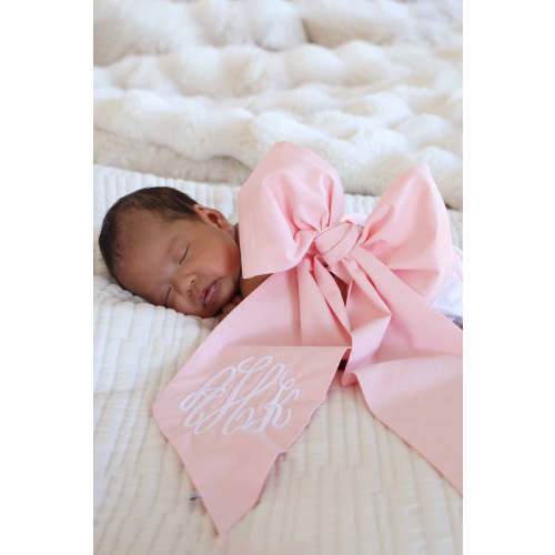 Personalized Newborn Bow Sash | Sweet Pink