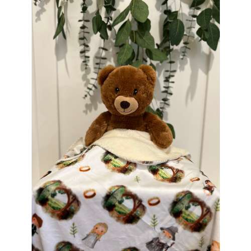 Lord of the Rings Hobbit Hole baby blanket lovey