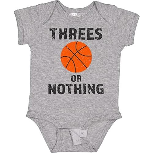 inktastic Basketball Threes or Nothing Baby Bodysuit