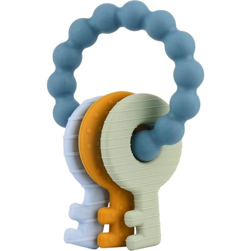 YAPROMO Silicone Teether Toys for Babies Cute Teething Ring Unisex Teething Toy for Baby Boy and Girls (Wine Red)