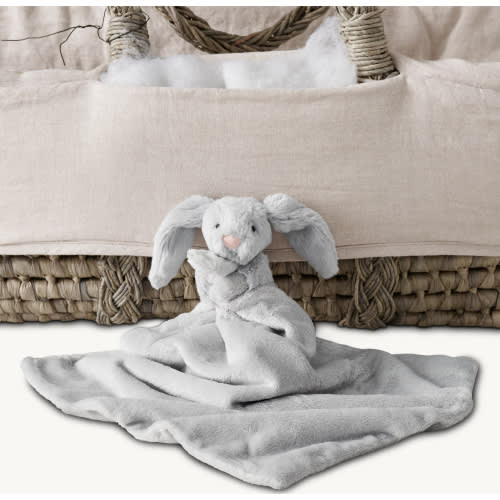 Jellycat® Plush Security Blanket - Grey Bashful Bunny | RH Baby & Child