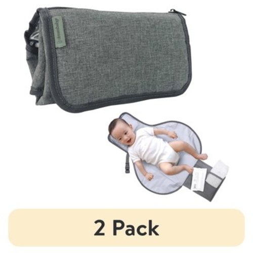 (2 pack) Dreambaby Fold & Go Portable Diaper Changing Pad with Pockets for Diapers & Wipes