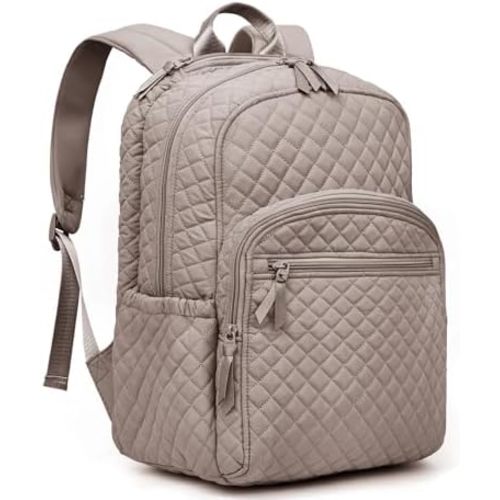 Backpack for Women,College Backpack,Quilted Casual Daypack,Waterproof Bookbag for 17Inch Laptop