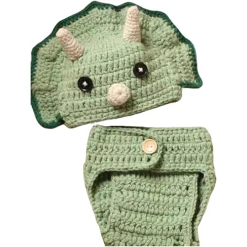 Newborn Photography Props Outfits Knitted Cute Bear Hat Romper Baby Photography Costume for Girl Boy Photoshoot Props