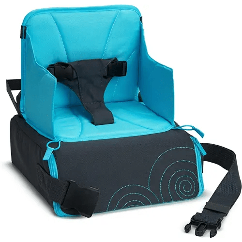 Munchkin® Brica® Go Boost™ Toddler Booster Seat for Dining Table, Great for Travel, Blue/Grey