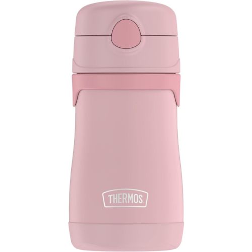 THERMOS BABY 10 ounce Stainless Steel Vacuum Insulated Straw Bottle, Rose