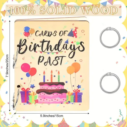 birthday card organizer metal buckles – colorful keepsake - Temu