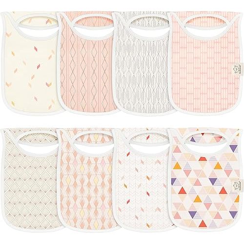 8-Pack Baby Bibs for Boys, Girls - Pullover Bibs for Drooling Teething Baby Girl & Boy Toddler, Newborn, Soft & Absorbent, Cute Colors, Large Torso Coverage Keep Infant Clean & Dry (Prism)