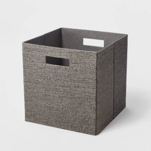 13" X 13" Fabric Bin Radiant Gray - Brightroom™: 13 Inch Cube Storage System, Polyester, No Assembly Required