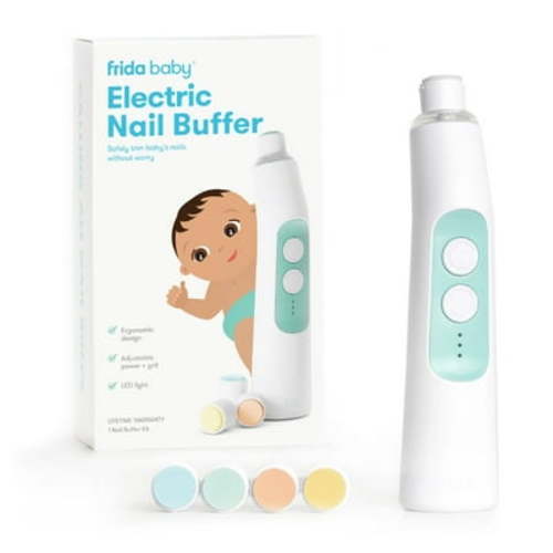 Frida Baby Electric Nail Filer and Manicure Kit, Infant Care and Grooming, 9 Piece Set with Batteries