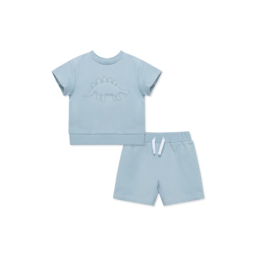 Dino Stretch Organic Cotton Top & Shorts Set