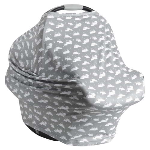 SafeFit XtraGuard Antimicrobial 5-in-1 Infant Car Seat and Nursing Cover, Gray, Unisex
