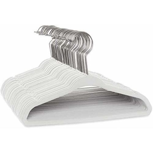 Casafield 50 Velvet Baby Hangers - 11" Size for Infant & Toddler Clothes - Ivory