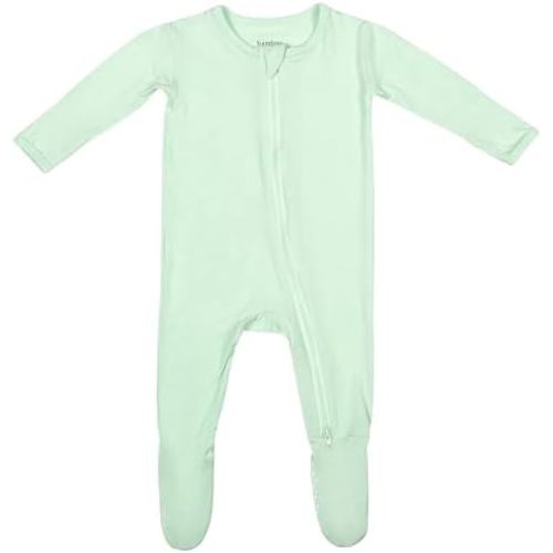 Soft Baby Bamboo Viscose Footie Pajamas, Zipper Closure, 0-24 Months