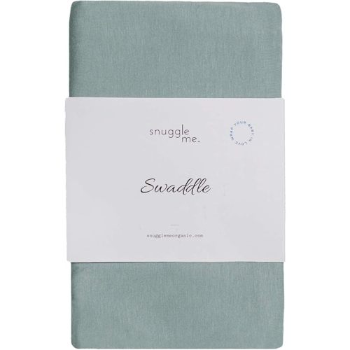 snuggle me Swaddle | Organic Cotton Swaddle Blanket, Soft Stretch, 47 x 47 inches (Slate)