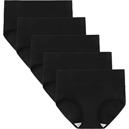 INNERSY Womens Underwear Cotton Briefs Postpartum High Waisted Panties 5 Pack