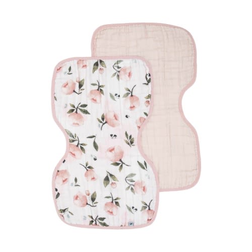 little unicorn Organic Cotton Muslin Burp Cloth, Watercolor Floret
