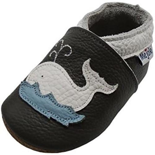 Mejale Baby Shoes Soft Sole Leather Moccasins Cartoon Butterfly Infant Toddler First Walker Slippers