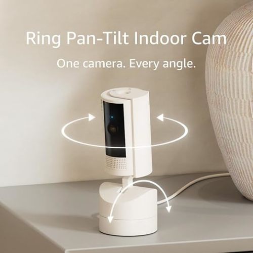 Ring Pan-Tilt Indoor Cam | See all around with 360° pan coverage, HD video, plus Two-Way Talk (2024 release) | Starlight