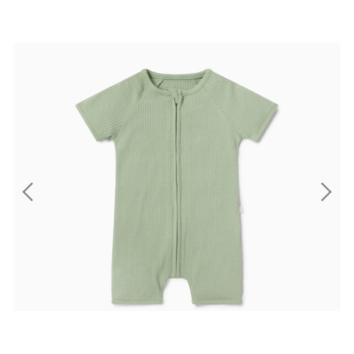 Ribbed Summer Zip Romper | Organic Baby Clothes | MORI US
