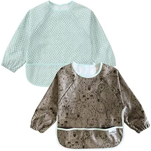2 Pack Baby Bibs for Boy,Baby Bibs for Eating,Mess Proof Baby Bib,Full Sleeve Bib,Waterproof Bib for Toddlers