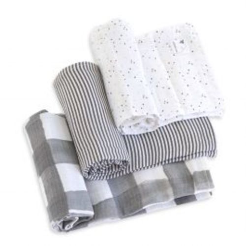 Starry Eyes Watercolor Organic Muslin Swaddle Blankets 3 Pack