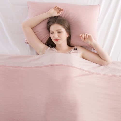Elegear Revolutionary Cooling Blanket Queen Absorbs Heat to Keep Body Cool for Night Sweats, Arc-Chill 3.0 Cool Fiber Q-Max>0.5 for Hot Sleepers, Lightweight Summer Cold Blankets for Sleeping, Pink