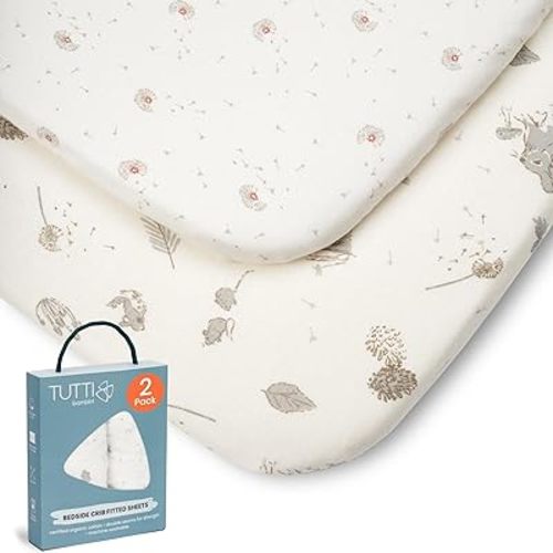 Premium Bassinet Sheets (2 Pack) - Soft & Breathable Bamboo Jersey, Double-Strength Bedside Sleeper Sheets, Fits Mattresses from 20.8 x 31.5 in to 23.6 x 35.4 in (Cocoon)