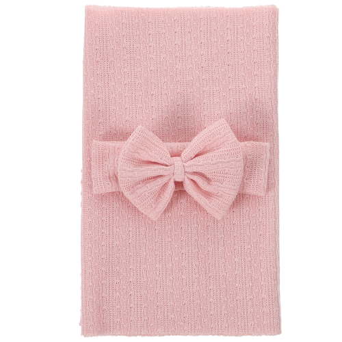 1 Set Baby Swaddle Blanket and Headband Newborn Receiving Blanket for Baby Boys Girls