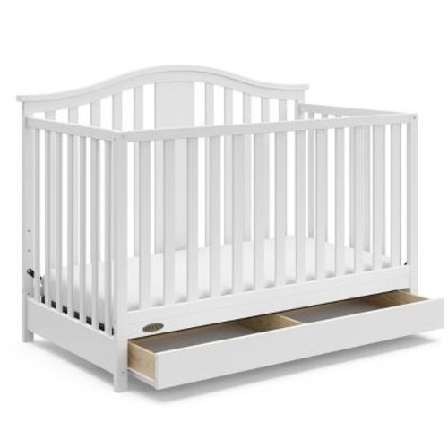 Graco Solano 4-in-1 Convertible Crib with Drawer White